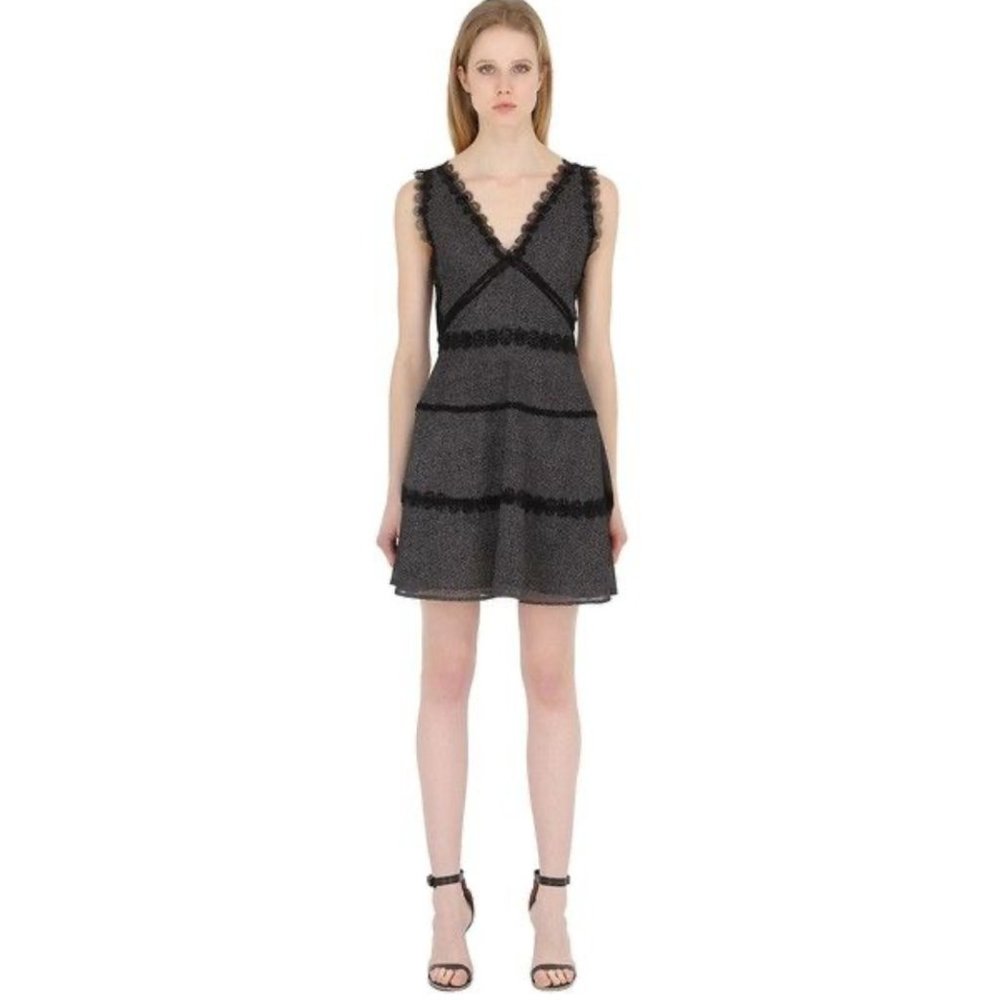 The Kooples Chiffon and Lace Print Dress